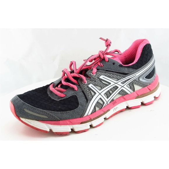 Asics Excel 33 Women‎ Size 8 M Black Running Fabric T271n - Picture 1 of 9